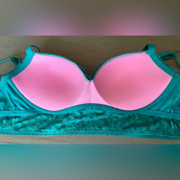 PINK Lace Wired Push Up Bralette - Picture 10 of 13